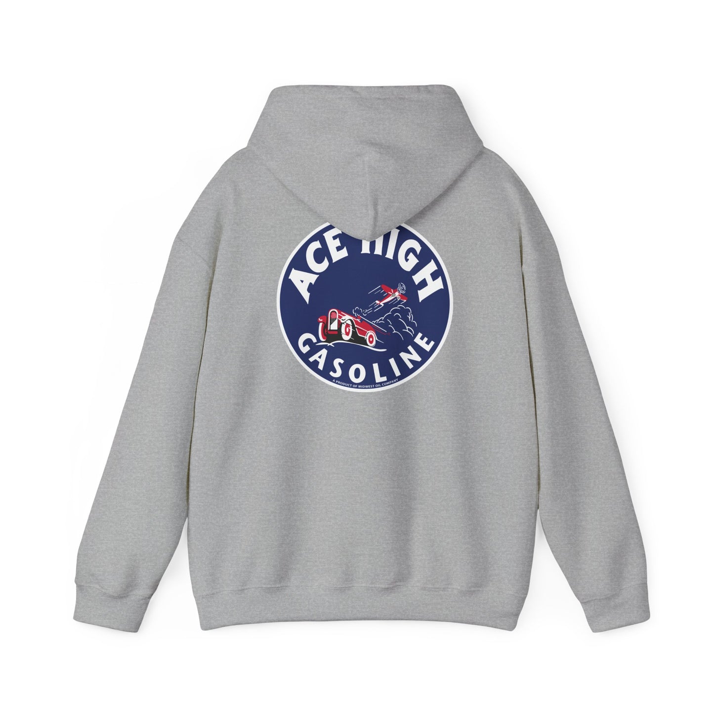 Ace High Gasoline Hoodie — Vintage Racing Logo Pullover