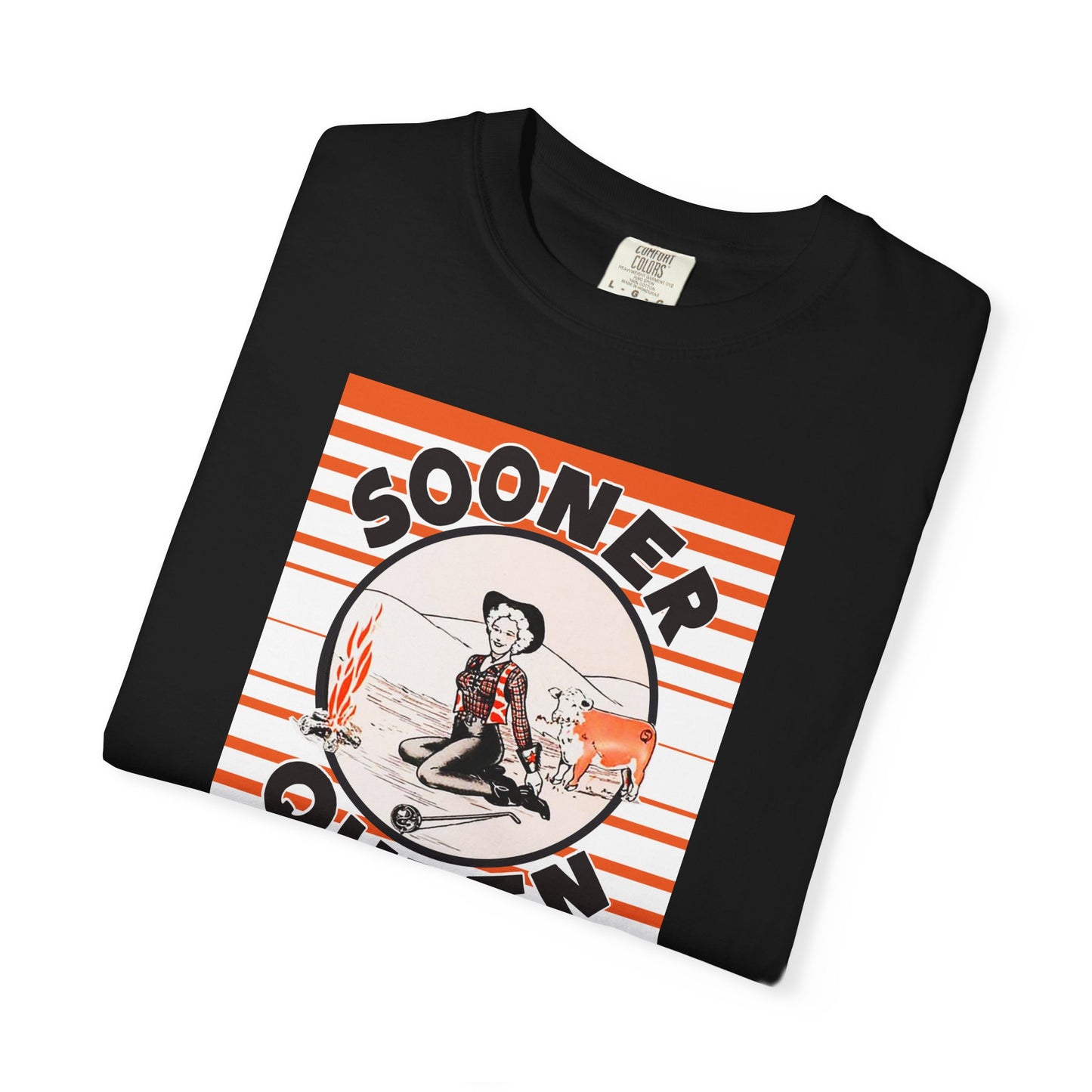 Sooner Queen Motor Oil Graphic T-Shirt comfort colors 1717