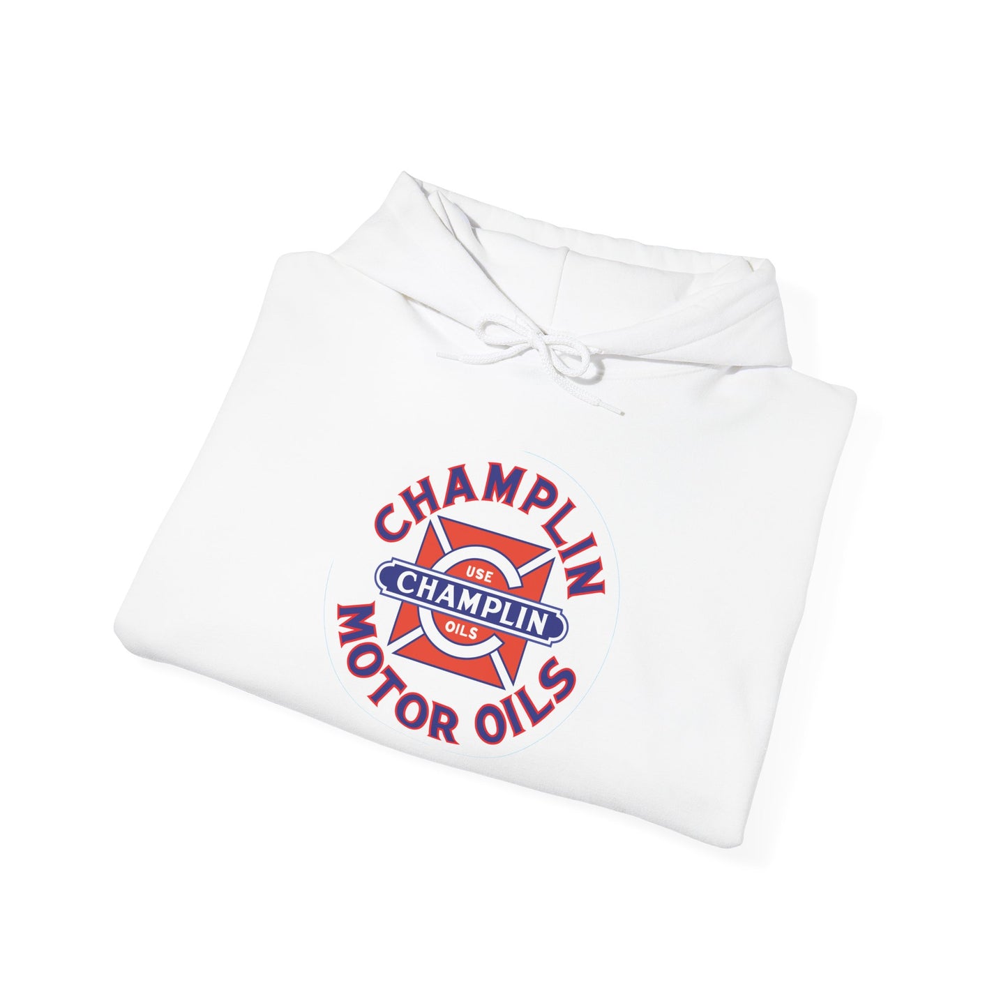 Champlin Motor Oils Hoodie — Vintage Gasoline Logo Pullover