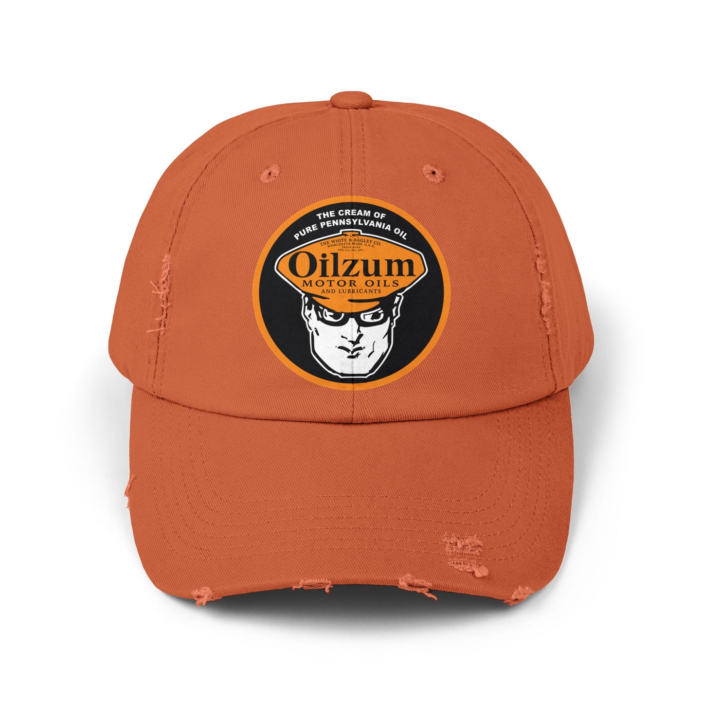 Oilzum Distressed Cap — Vintage Racing Motor Oil Hat | The Faded Label Co.
