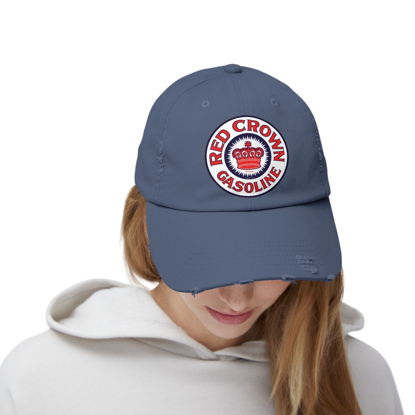 Red Crown Gasoline Distressed Cap — Vintage Standard Oil Petroliana Hat | The Faded Label Co.