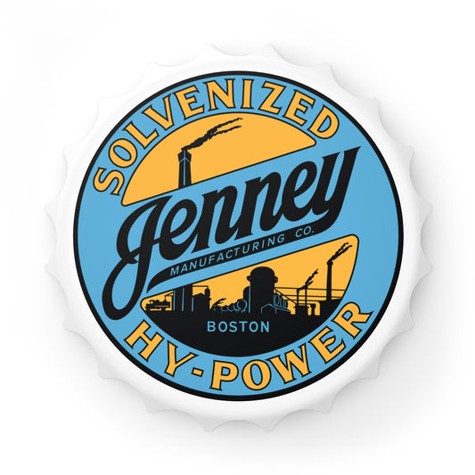 Jenney Gasoline bottle opener — vintage petroliana gift — The Faded Label Co.