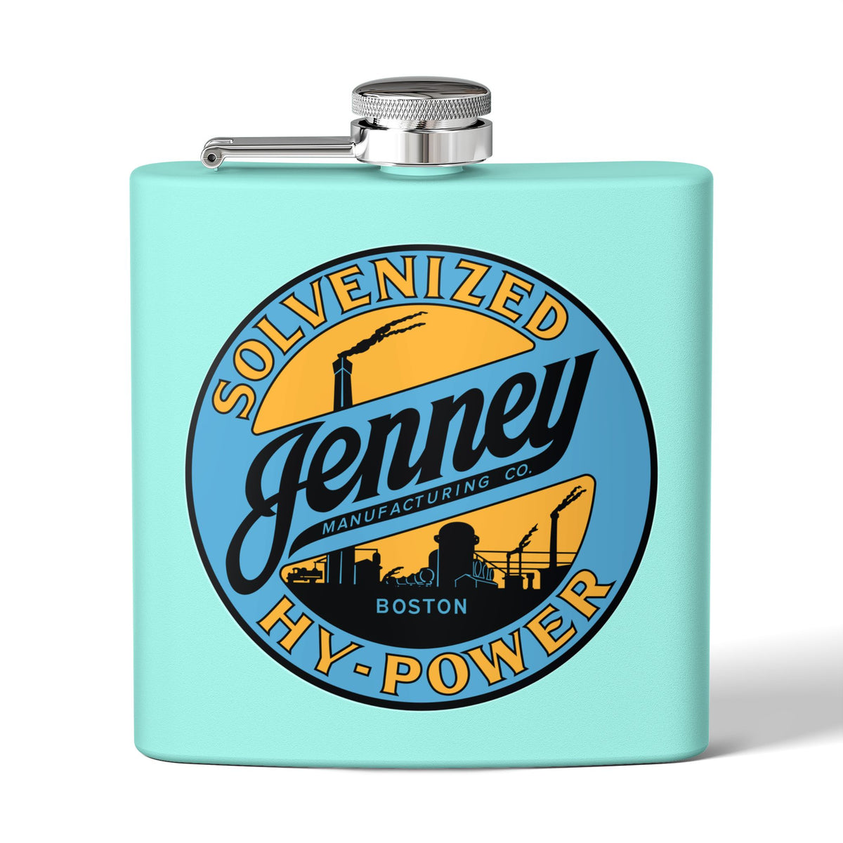 Jenney Gasoline Flask — Vintage New England Petroliana Gift | The Faded Label Co.