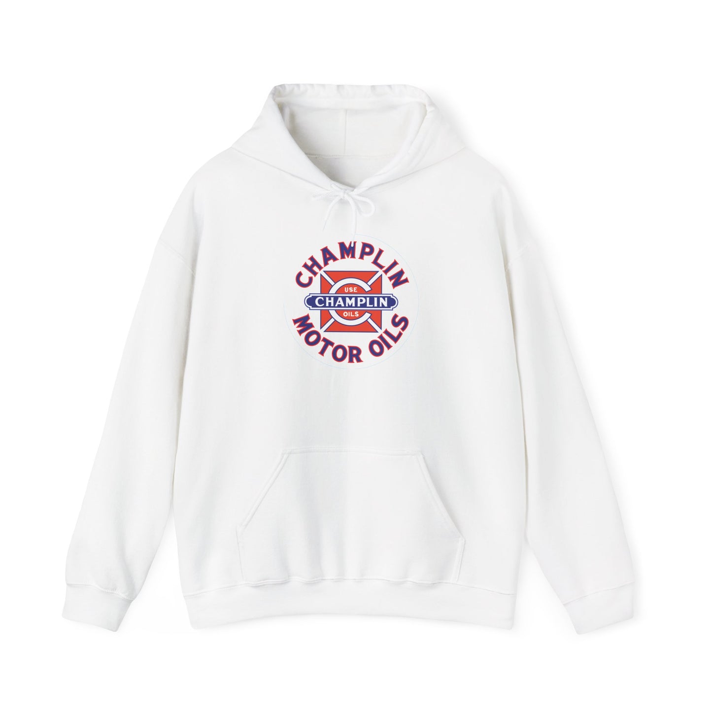 Champlin Motor Oils Hoodie — Vintage Gasoline Logo Pullover