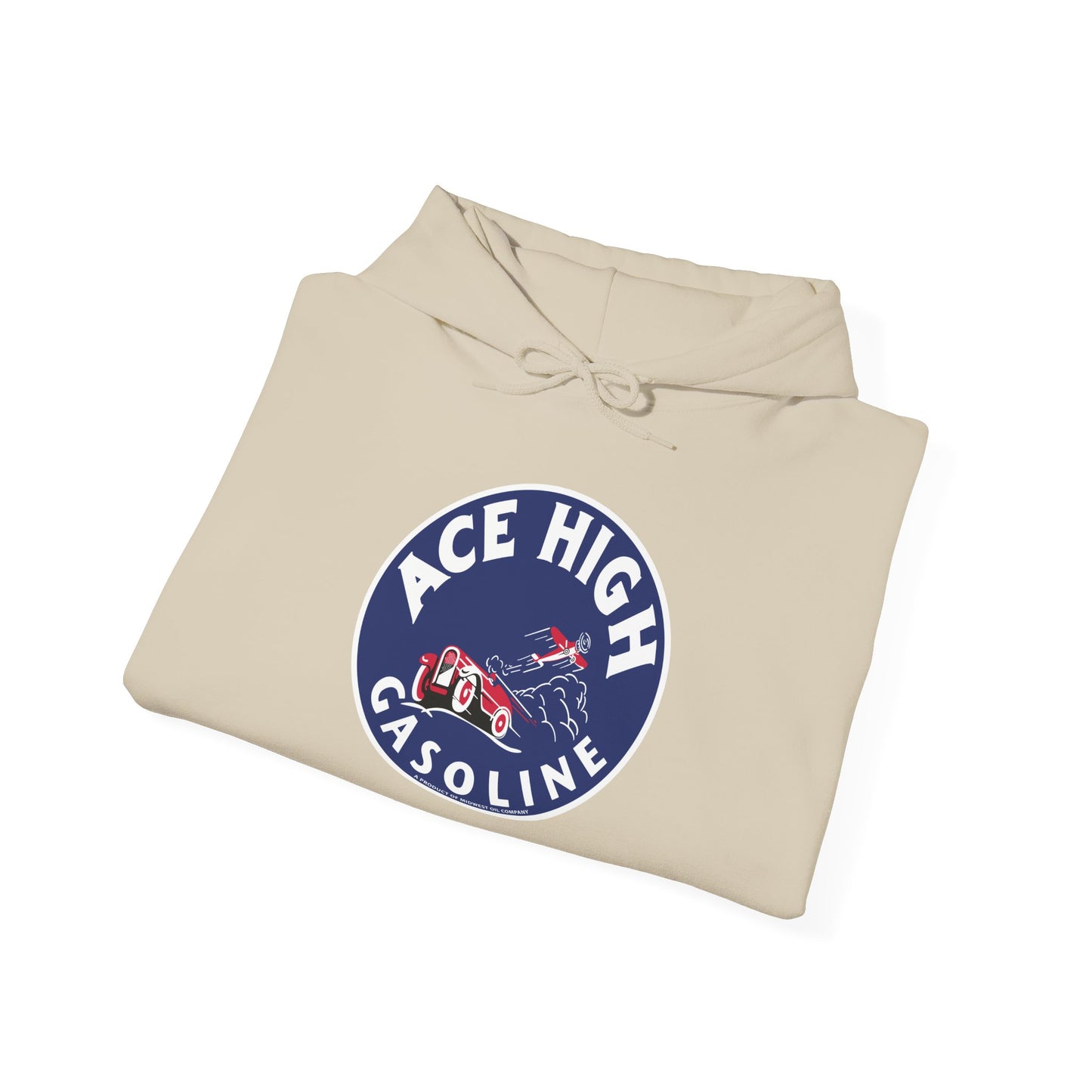 Ace High Gasoline Hoodie — Vintage Racing Logo Pullover