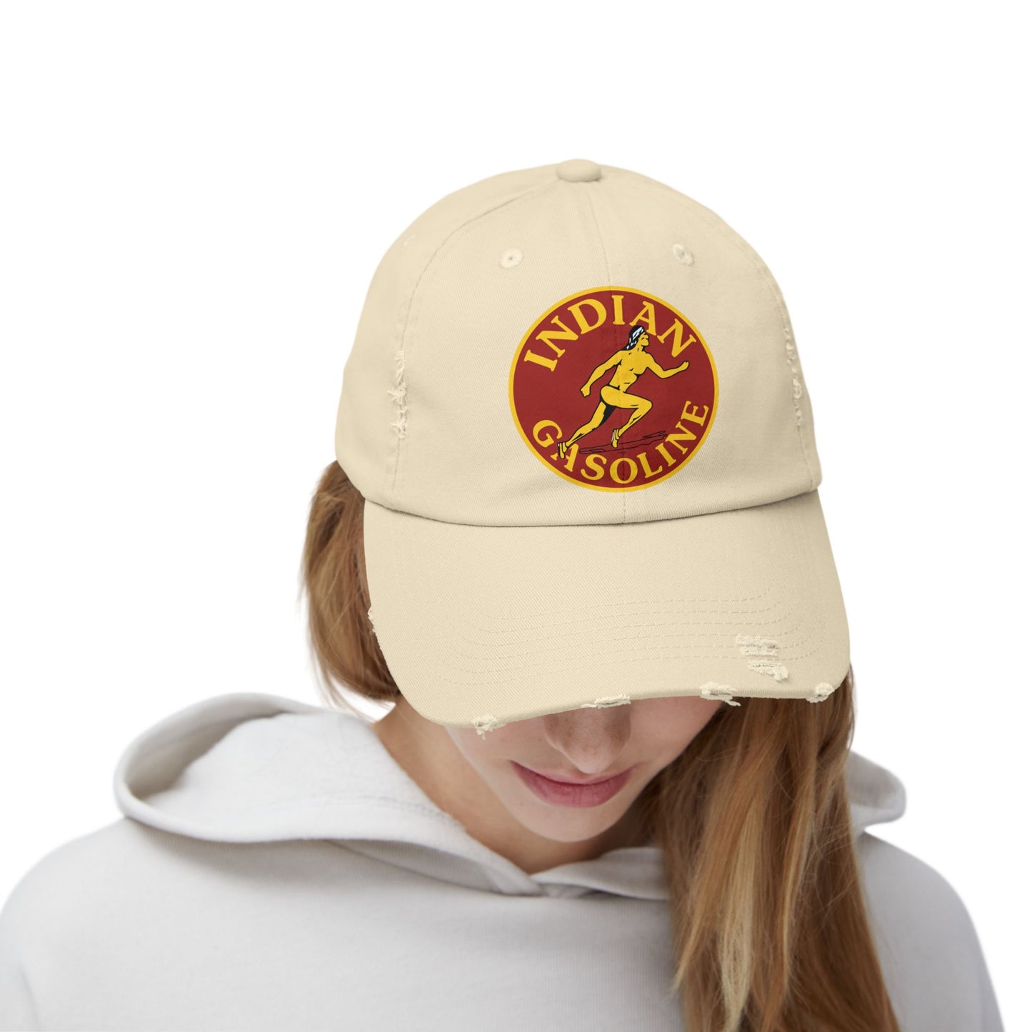 Indian Gasoline Distressed Cap — Vintage Petroliana Hat | The Faded Label Co.