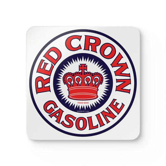 Red Crown Gasoline coaster set — vintage petroliana gift — The Faded Label Co.