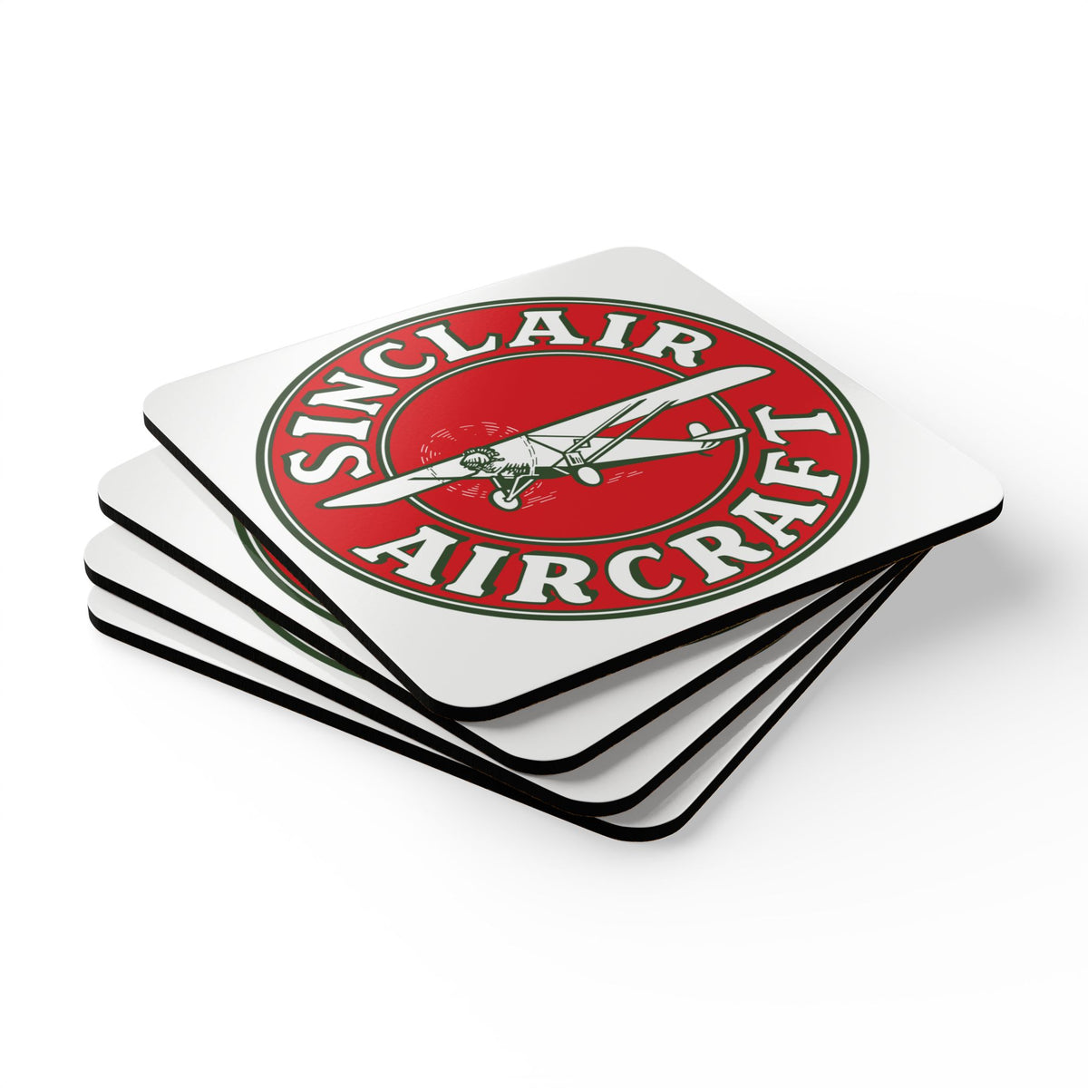 Sinclair Aircraft Coaster Set — Vintage Petroliana Gift | The Faded Label Co.