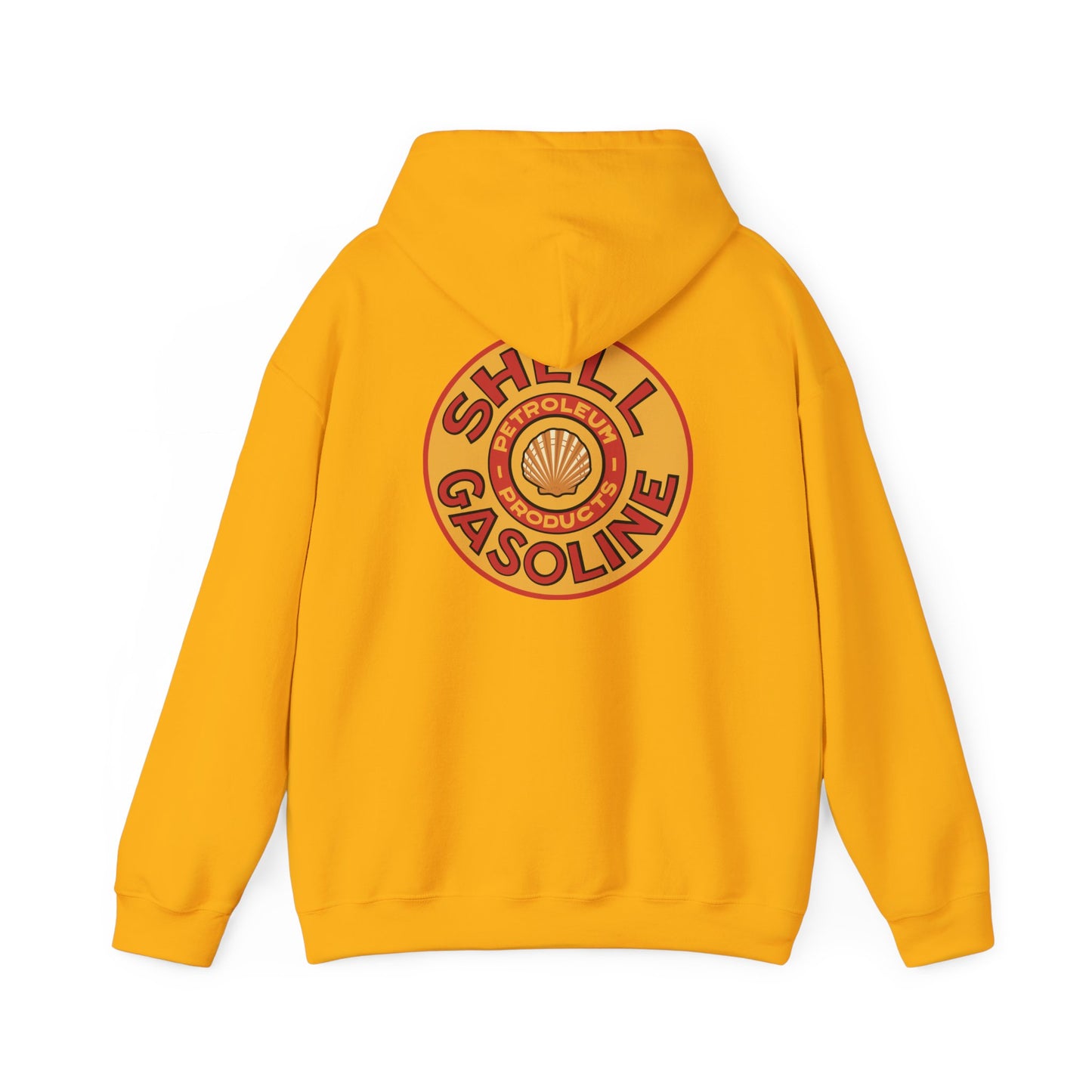 Shell Gasoline Logo Hoodie — Vintage Retro Petrol Badge Pullover