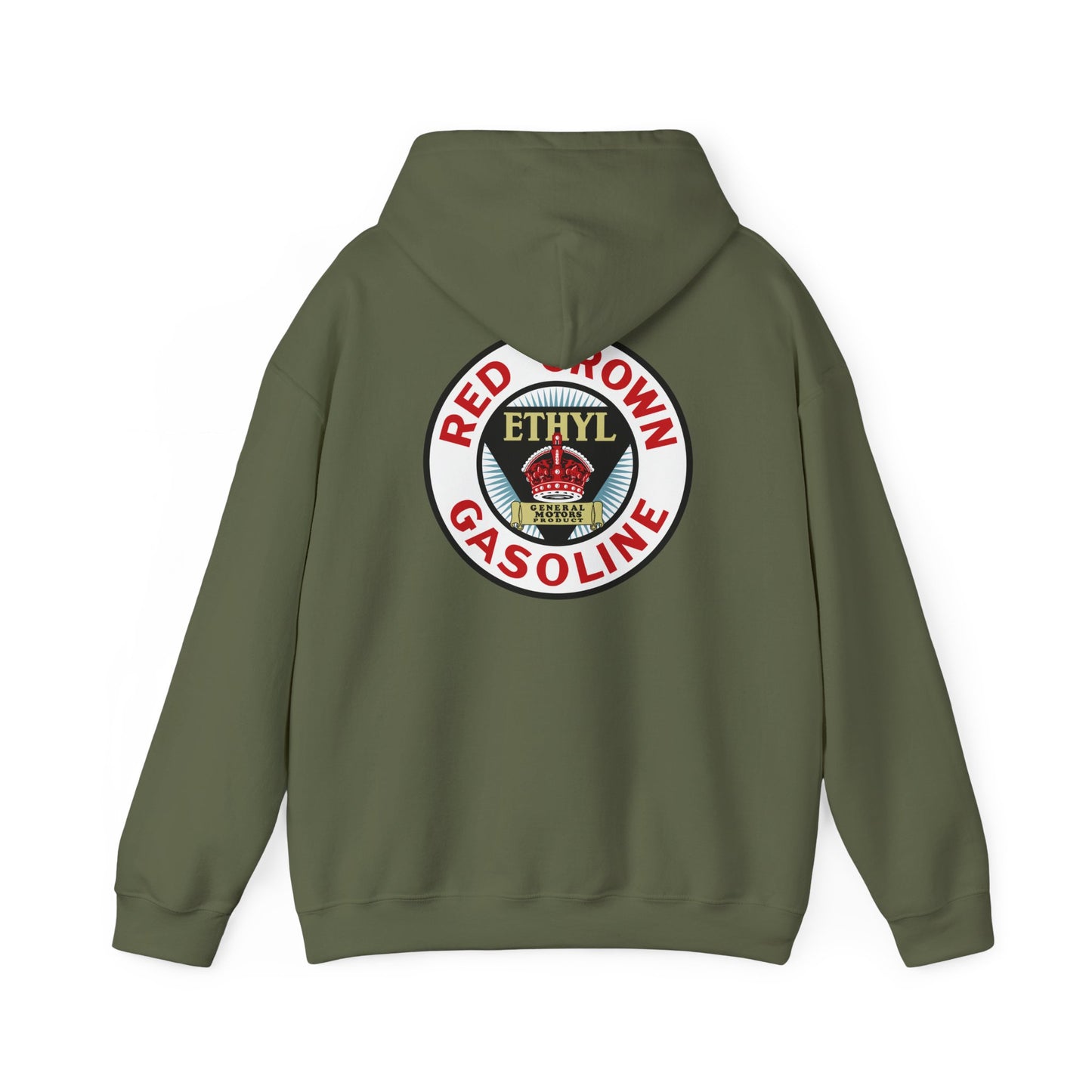 Red Crown Ethyl Hoodie — Vintage Antiknock Petroliana | The Faded Label Co.