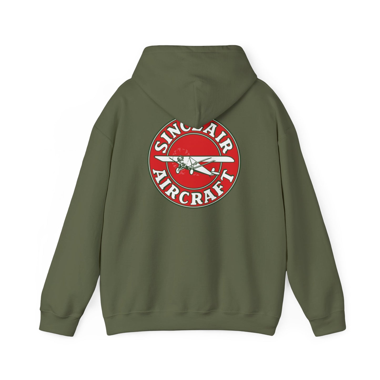 Sinclair Aircraft Vintage Logo Hoodie — Retro Aviation Pullover