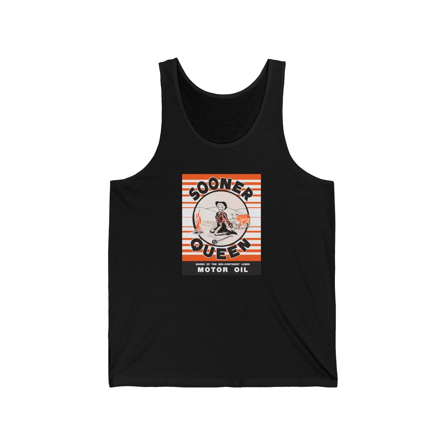 Sooner Queen Motor Oil Vintage Surf Tank Top unisex
