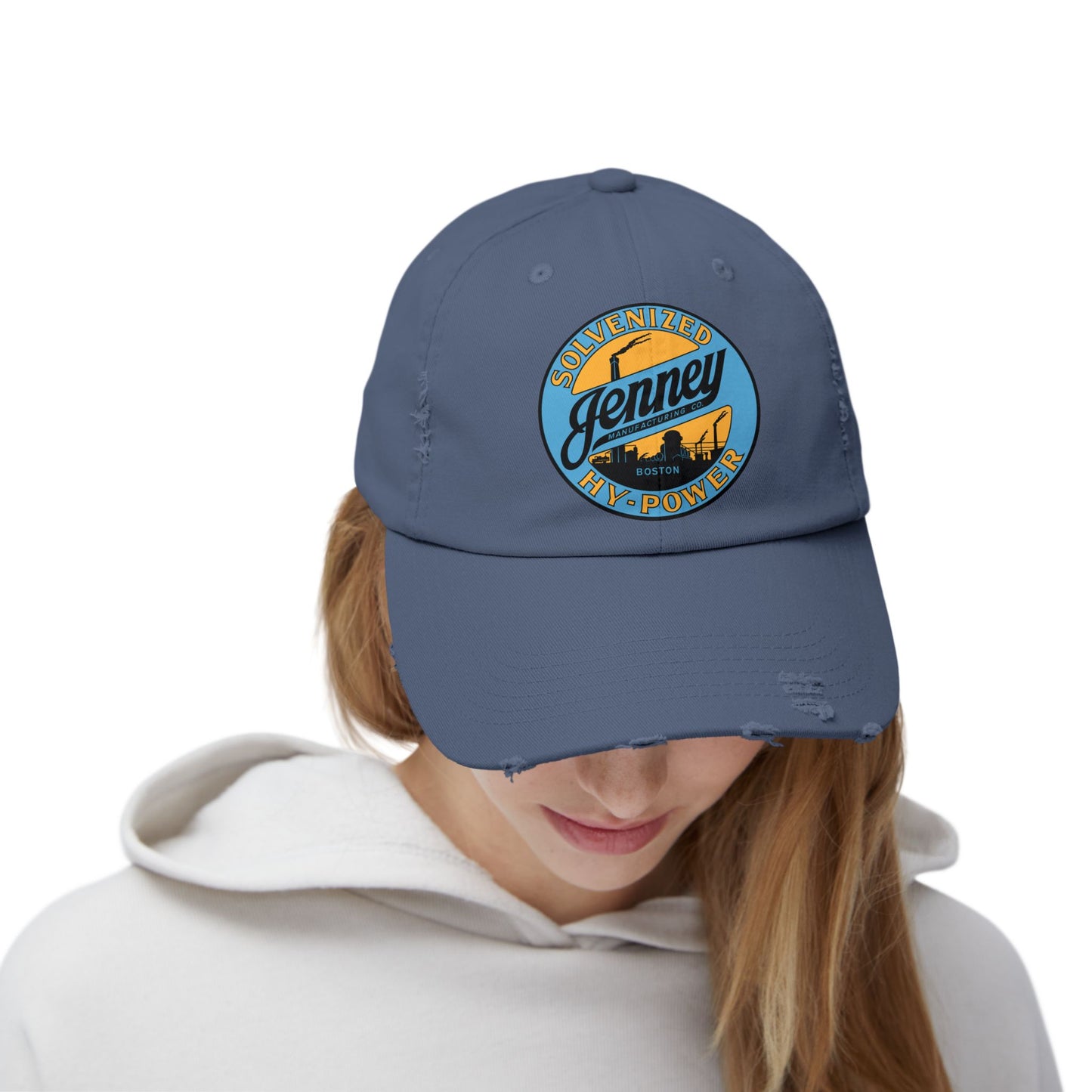 Jenney Gasoline Distressed Cap — Vintage New England Petroliana Hat | The Faded Label Co.