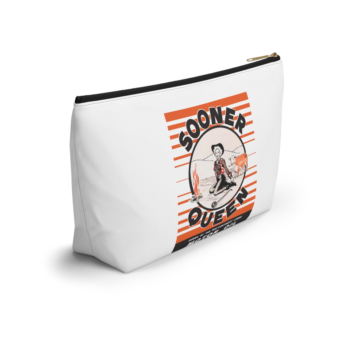 sooner queen Accessory Pouch w T-bottom