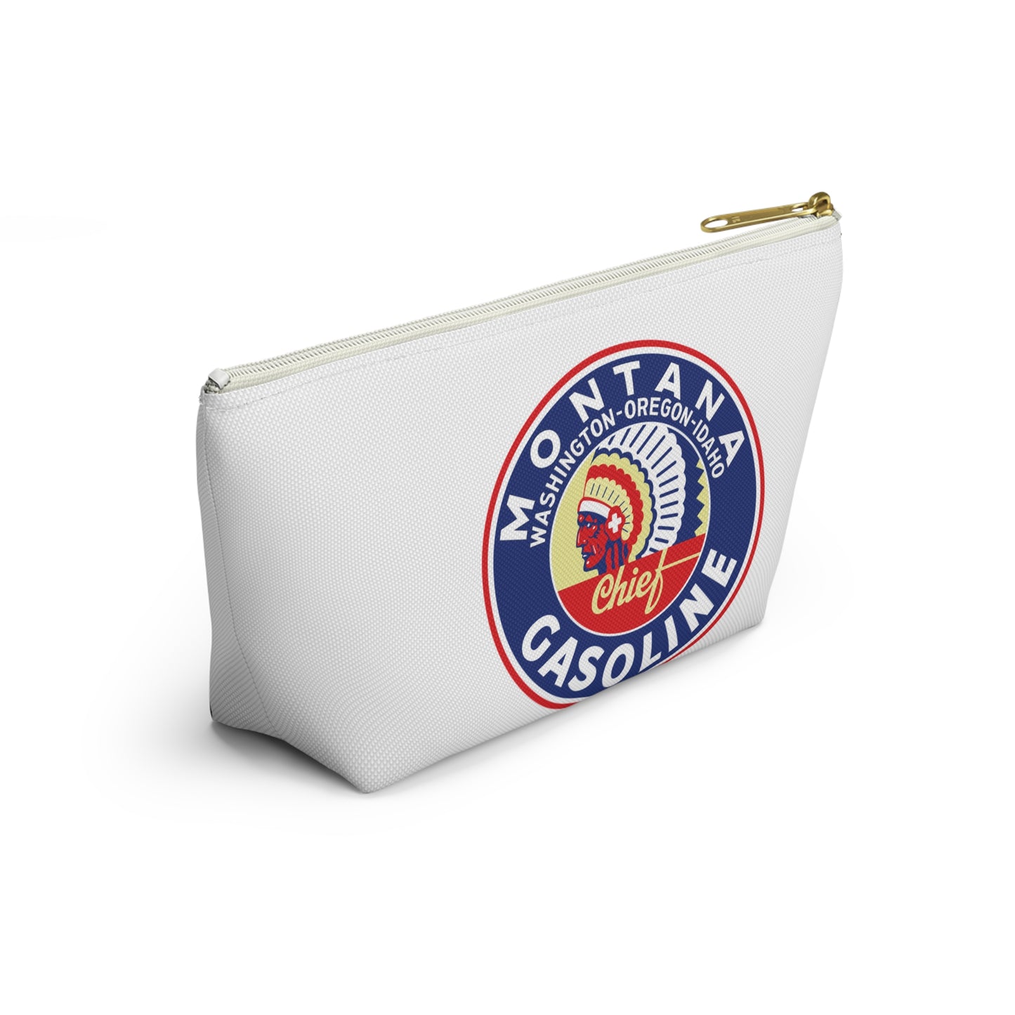Montana Chief Gasoline Accessory Pouch — Vintage Inland Empire Petroliana Gift | The Faded Label Co.
