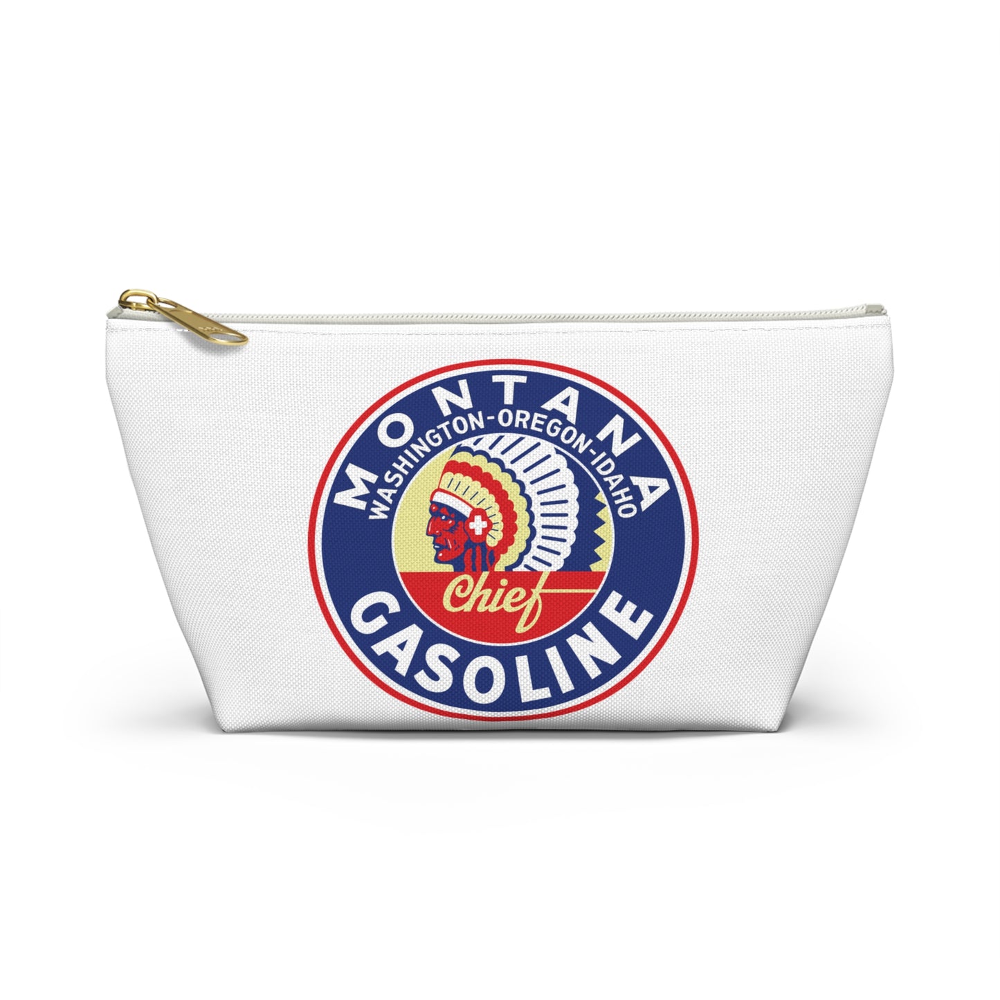 Montana Chief Gasoline Accessory Pouch — Vintage Inland Empire Petroliana Gift | The Faded Label Co.