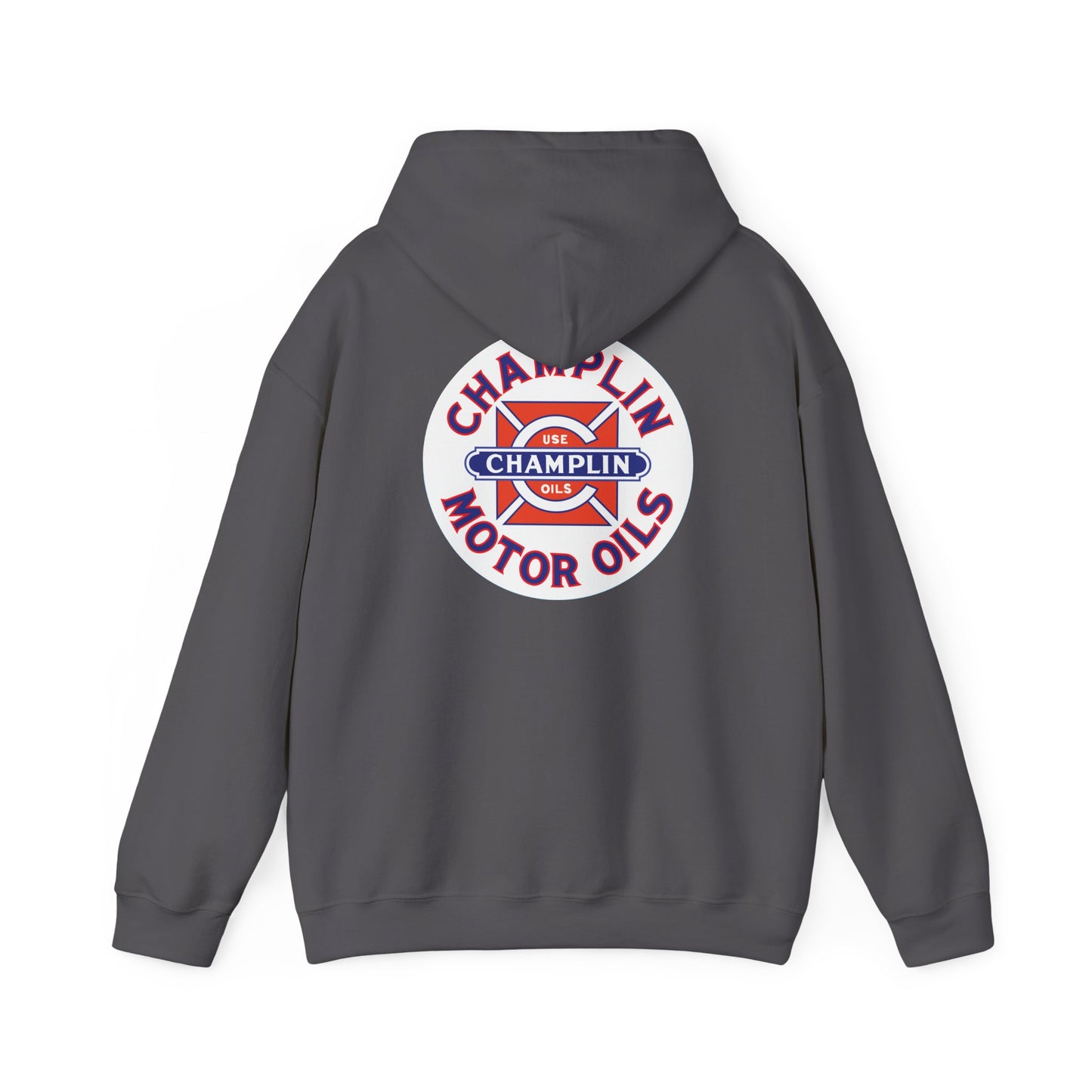 Champlin Motor Oils Hoodie — Vintage Gasoline Logo Pullover