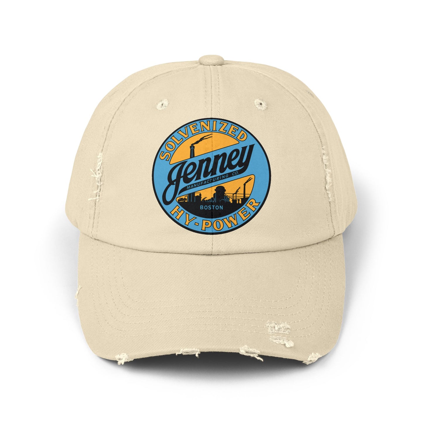 Jenney Gasoline Distressed Cap — Vintage New England Petroliana Hat | The Faded Label Co.