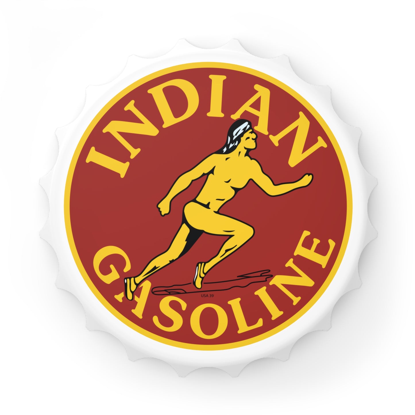 Indian Gasoline bottle opener — vintage petroliana gift — The Faded Label Co.