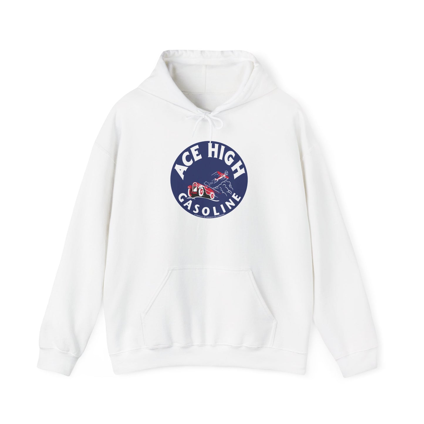 Ace High Gasoline Hoodie — Vintage Racing Logo Pullover