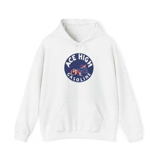 Ace High Gasoline Hoodie — Vintage Racing Petroliana | The Faded Label Co.