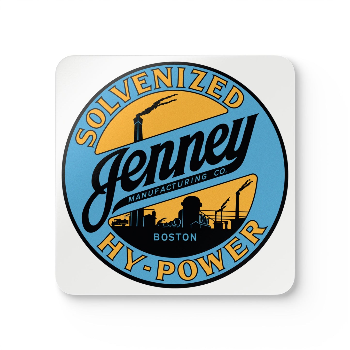 Jenney Gasoline coaster set — vintage petroliana gift — The Faded Label Co.