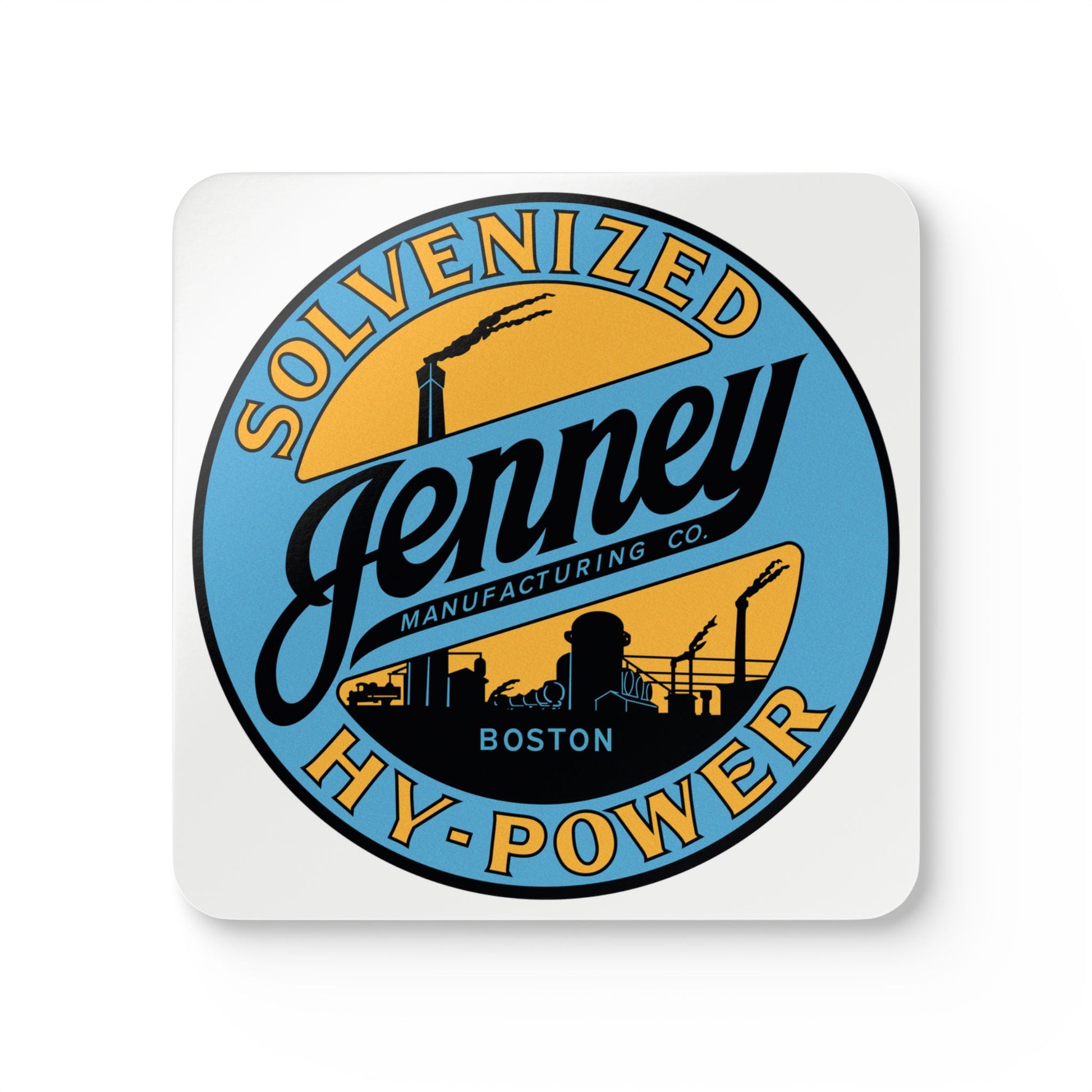 Jenney Gasoline coaster set — vintage petroliana gift — The Faded Label Co.
