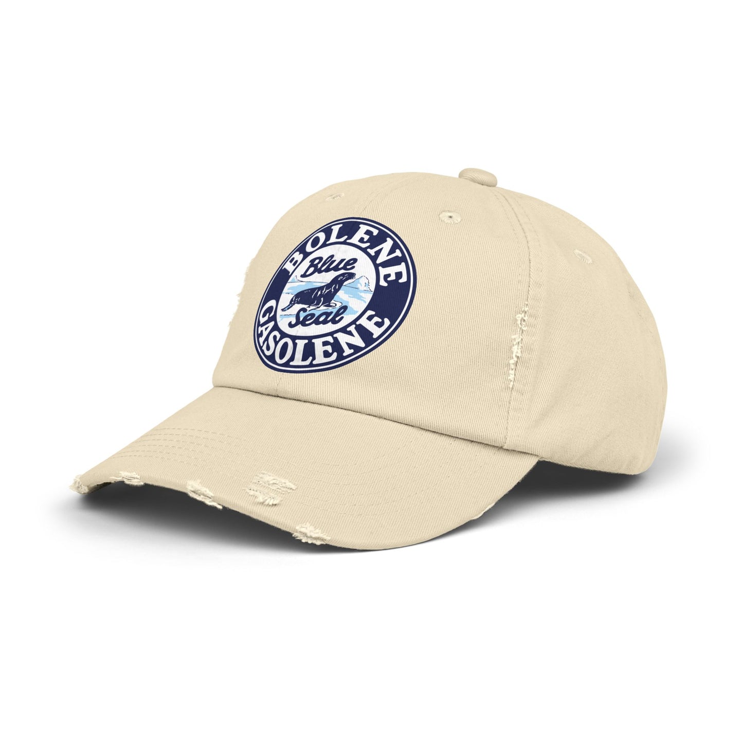 Bolene Blue Seal Gasolene Distressed Cap — Vintage Petroliana Hat | The Faded Label Co.
