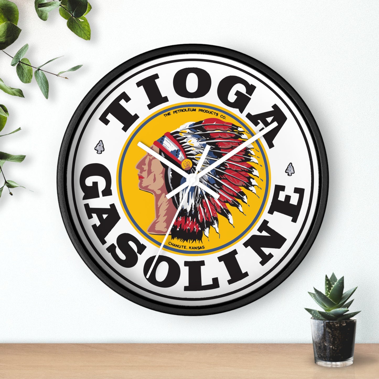 Tioga Gasoline Wall Clock — Vintage Petroliana Gift | The Faded Label Co.