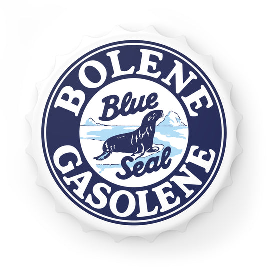 Bolene Blue Seal bottle opener — vintage petroliana gift — The Faded Label Co.