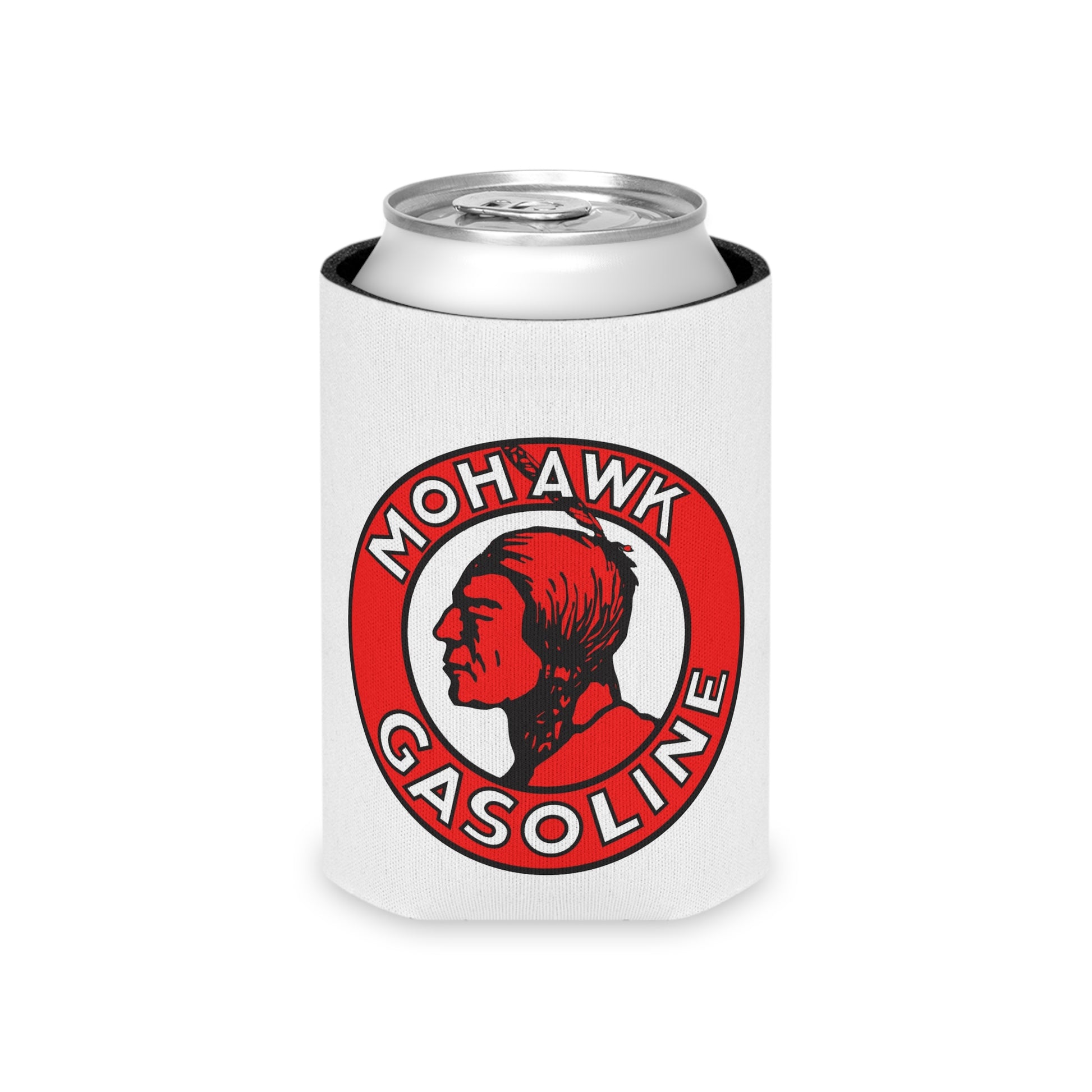 Mohawk Gasoline can cooler slim can — vintage petroliana gift — The Faded Label Co.