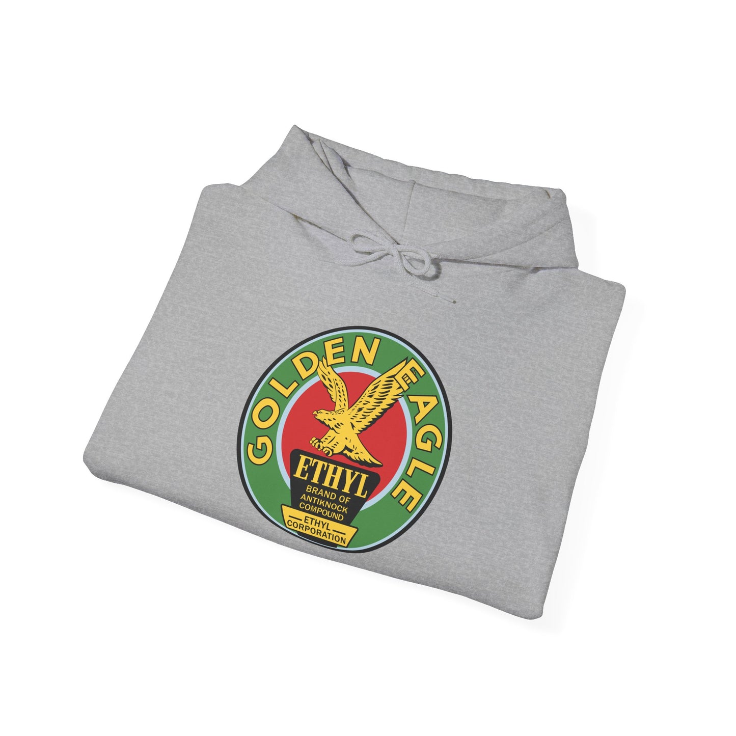 Golden Eagle Ethyl Logo Hoodie — Vintage Petroliana Pullover