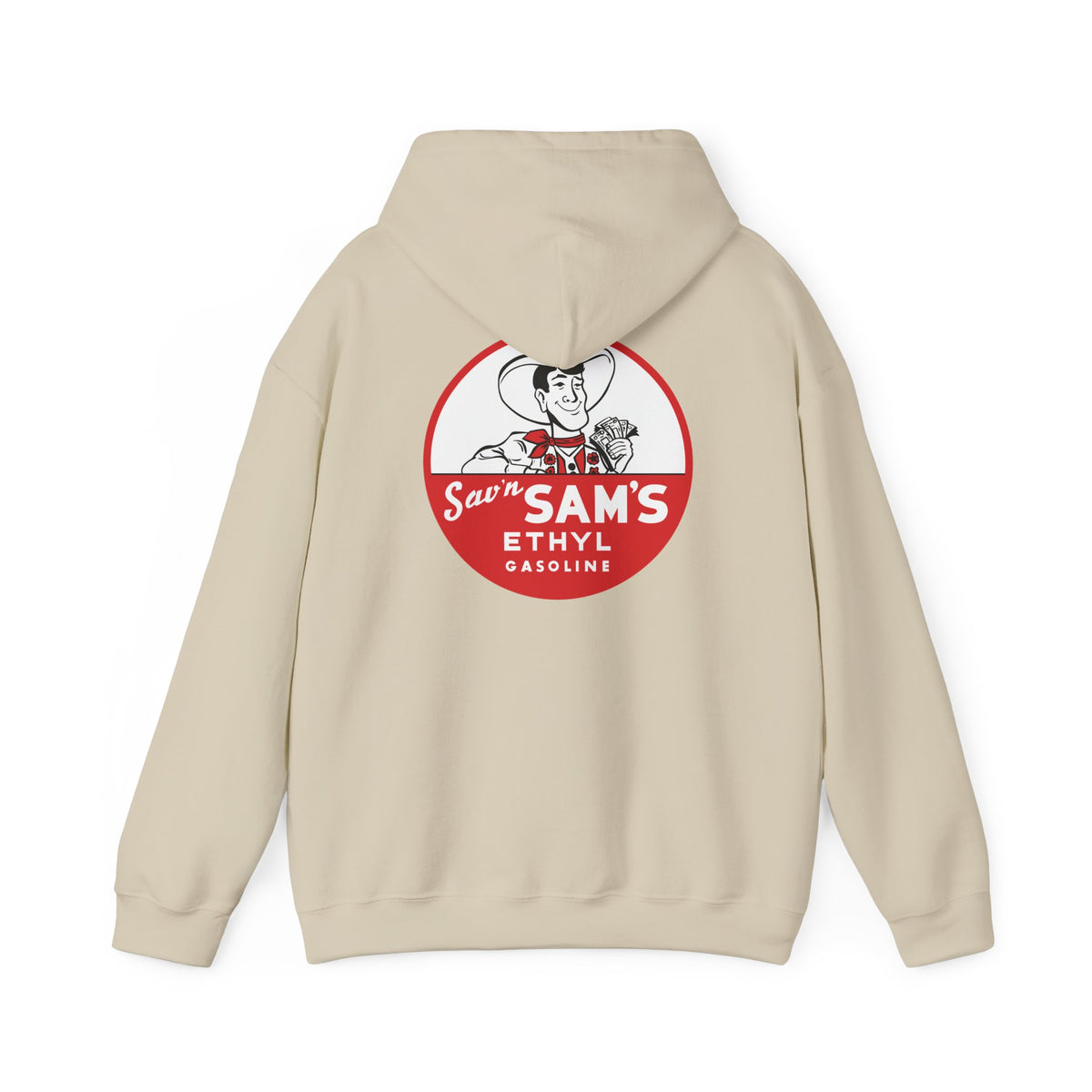 Sav'n Sam's Ethyl Gasoline Hoodie — Vintage Petroliana | The Faded Label Co.