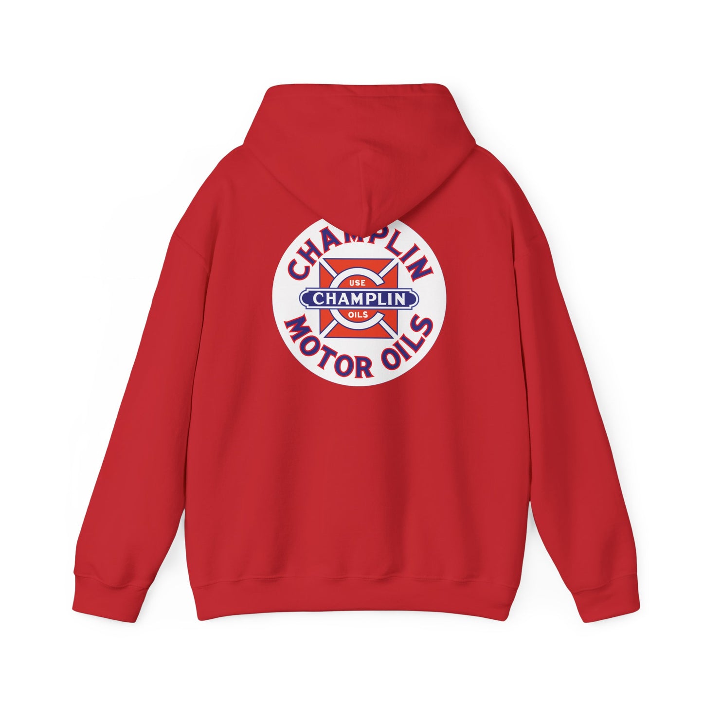 Champlin Motor Oils Hoodie — Vintage Gasoline Logo Pullover