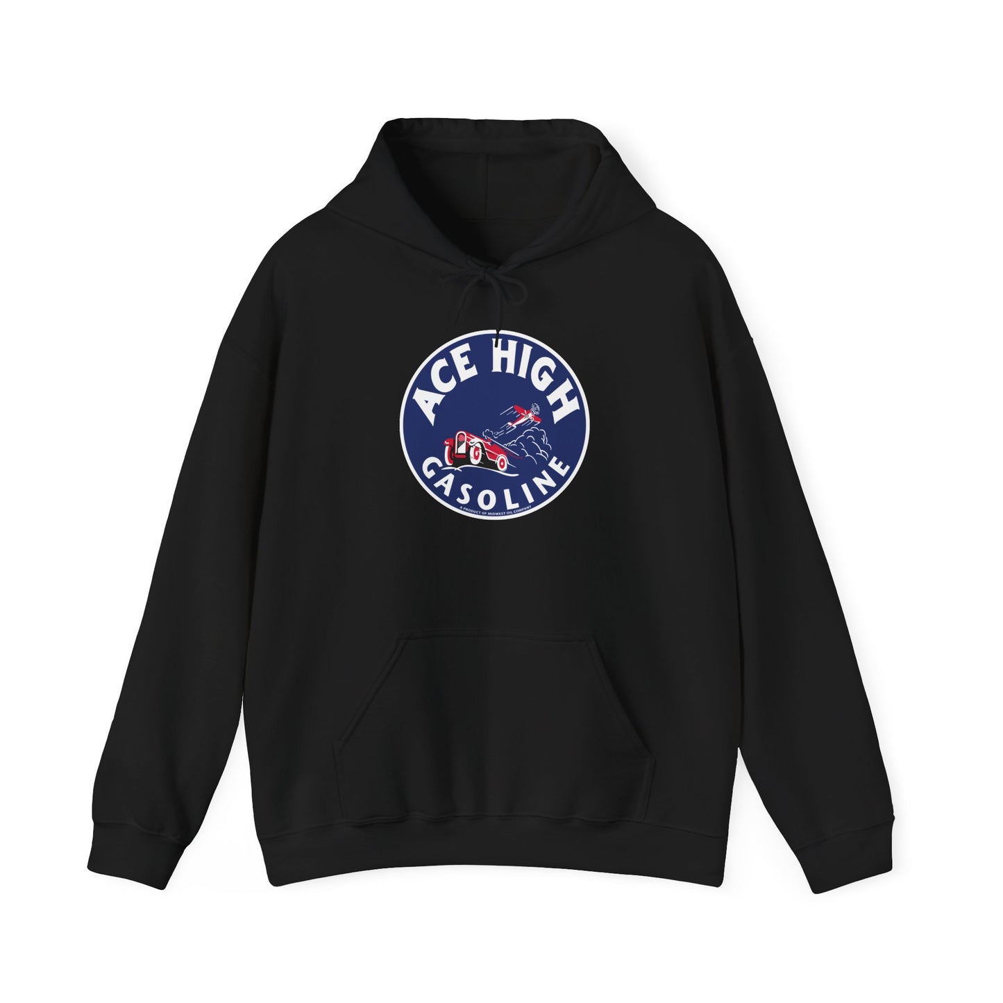 Ace High Gasoline Hoodie — Vintage Racing Logo Pullover