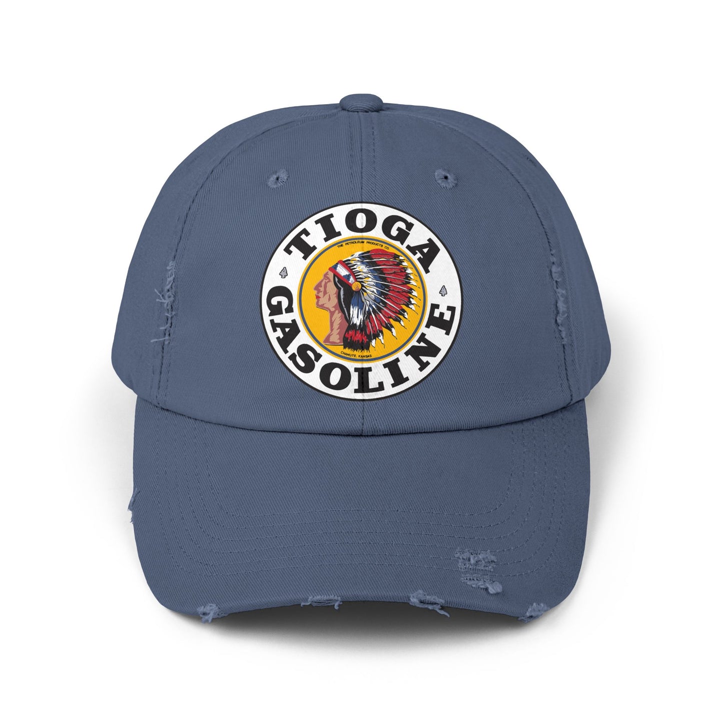 Tioga Gasoline distressed cap stone — vintage petroliana hat — The Faded Label Co.