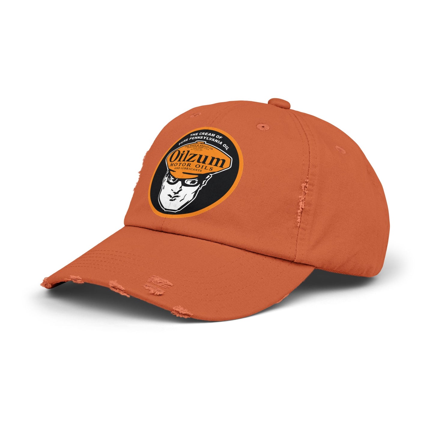 Oilzum Distressed Cap — Vintage Racing Motor Oil Hat | The Faded Label Co.