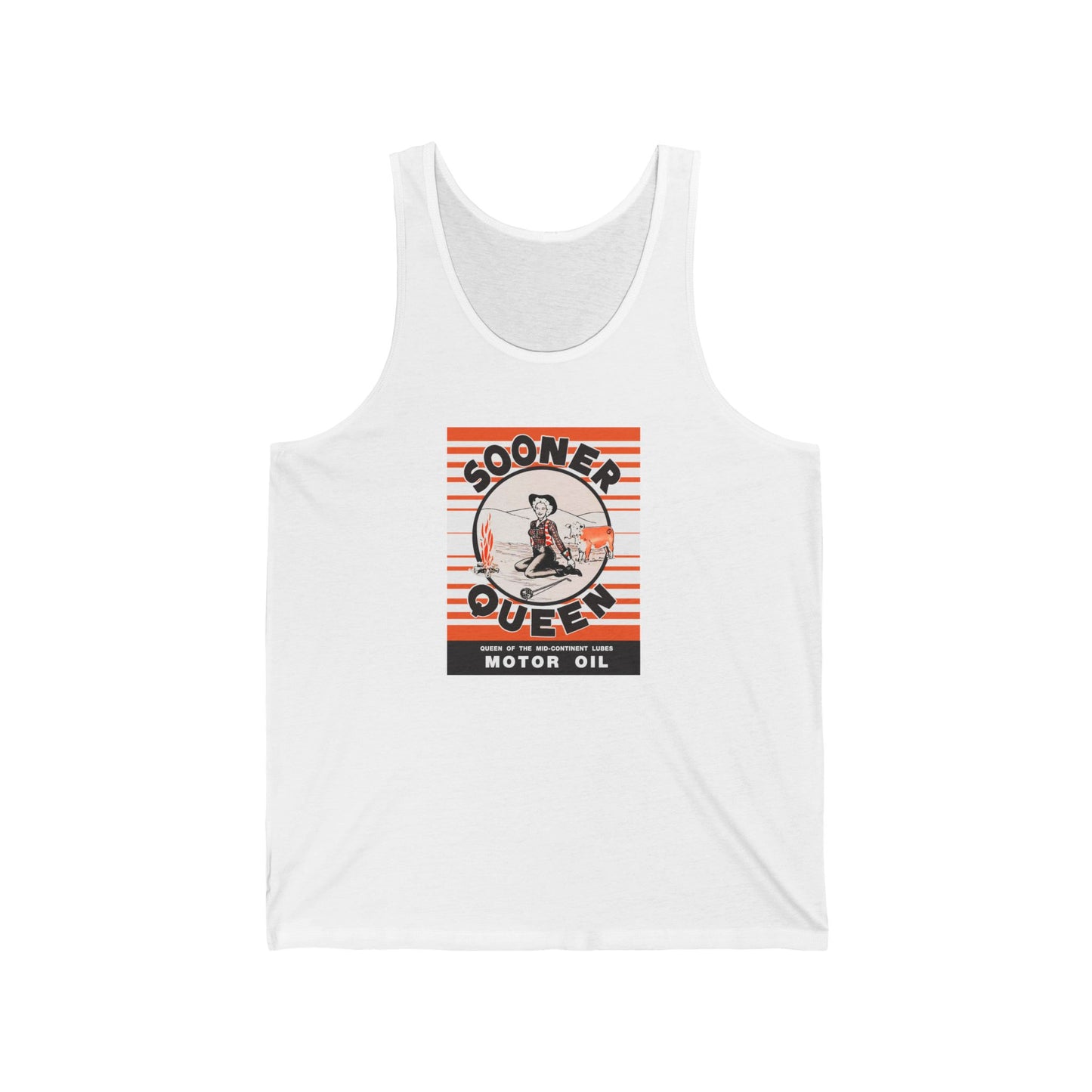 Sooner Queen Motor Oil Vintage Surf Tank Top unisex