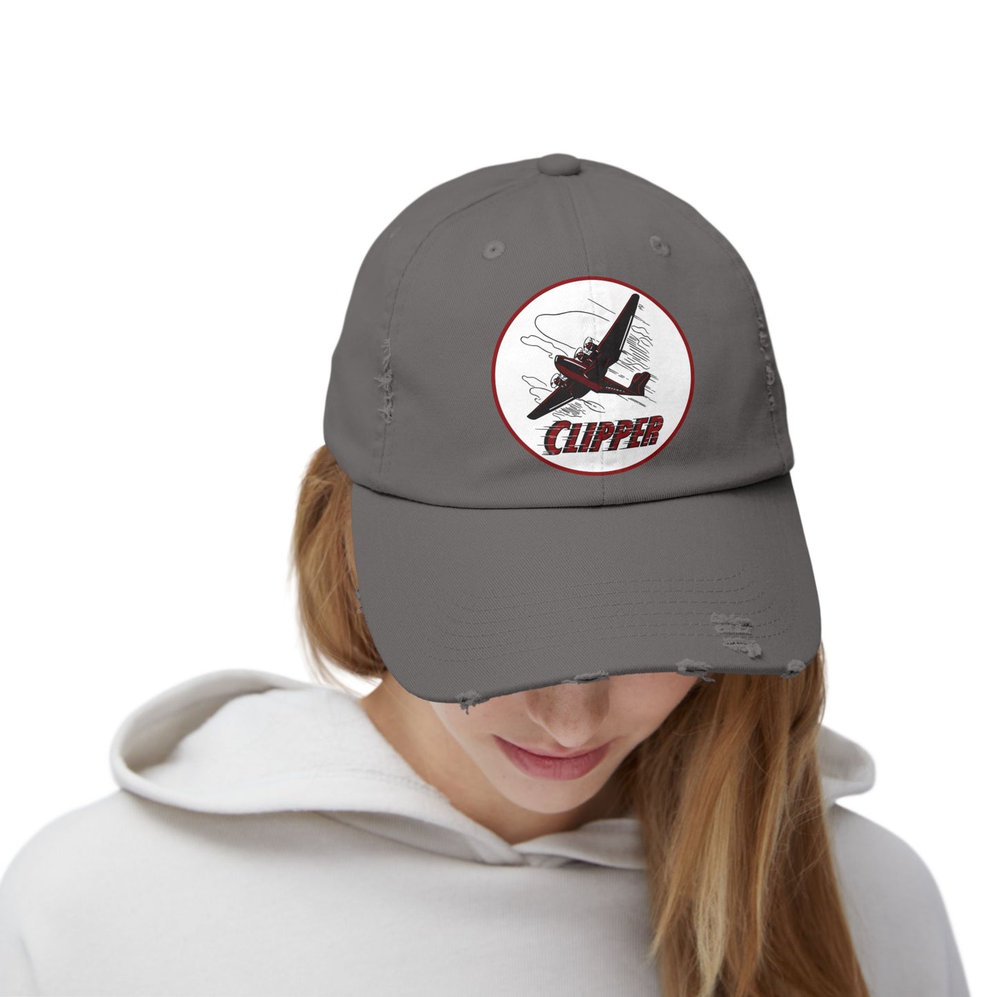 Clipper Petroleum distressed cap front logo — vintage Georgia petroliana — The Faded Label Co.