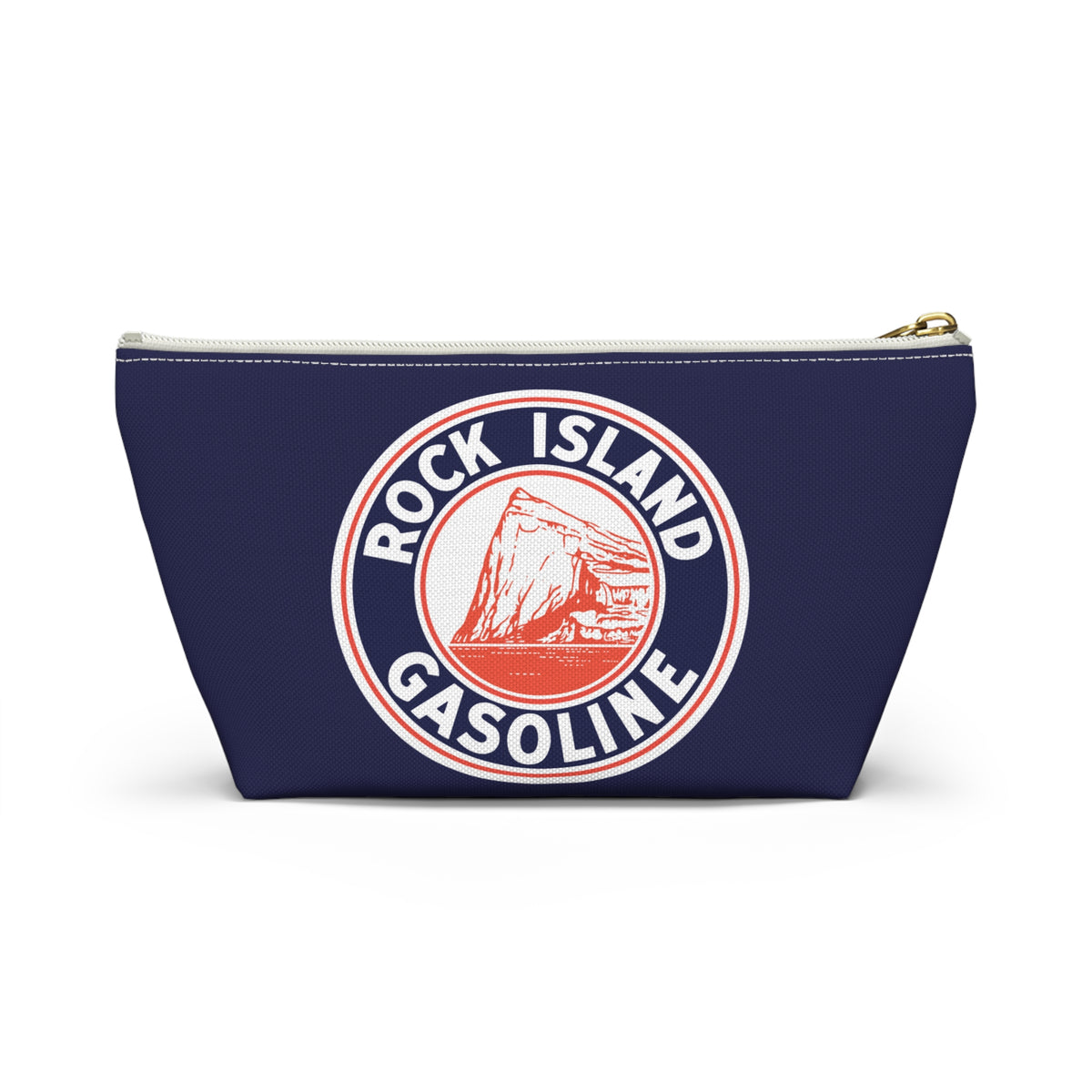 Rock Island Gasoline Accessory Pouch — Vintage Petroliana Gift | The Faded Label Co.