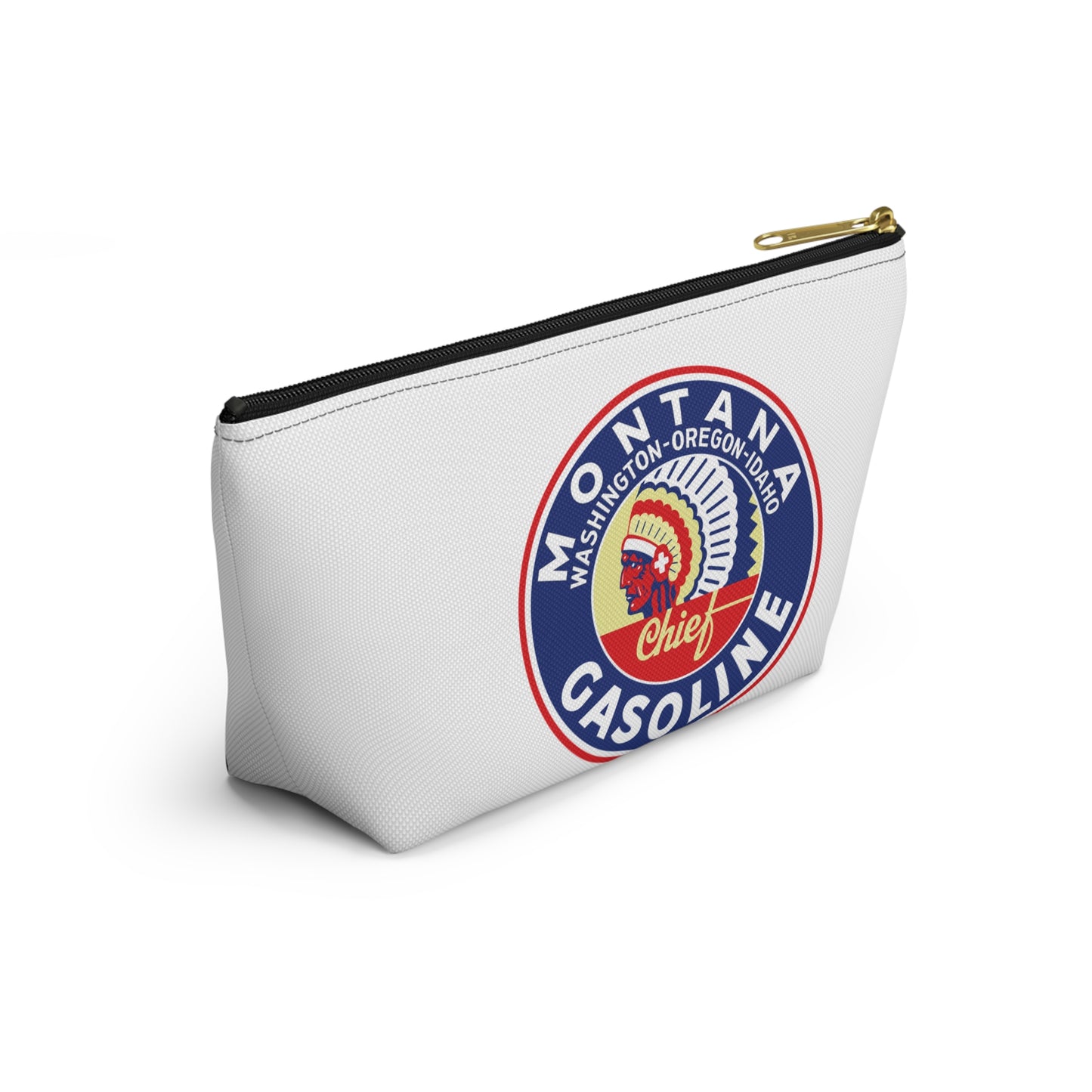 Montana Chief Gasoline Accessory Pouch — Vintage Inland Empire Petroliana Gift | The Faded Label Co.