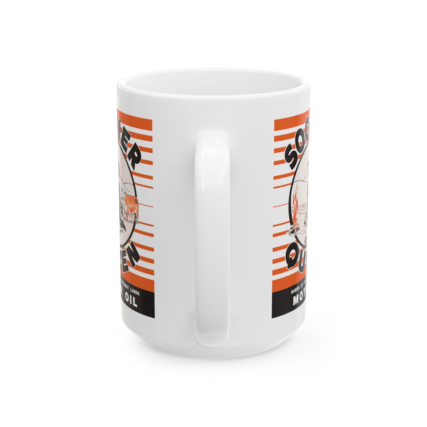Vintage Mechanic Coffee Mug — 'Something's Gotta Give' Oil & Tools Ceramic Mug (11oz/15oz)
