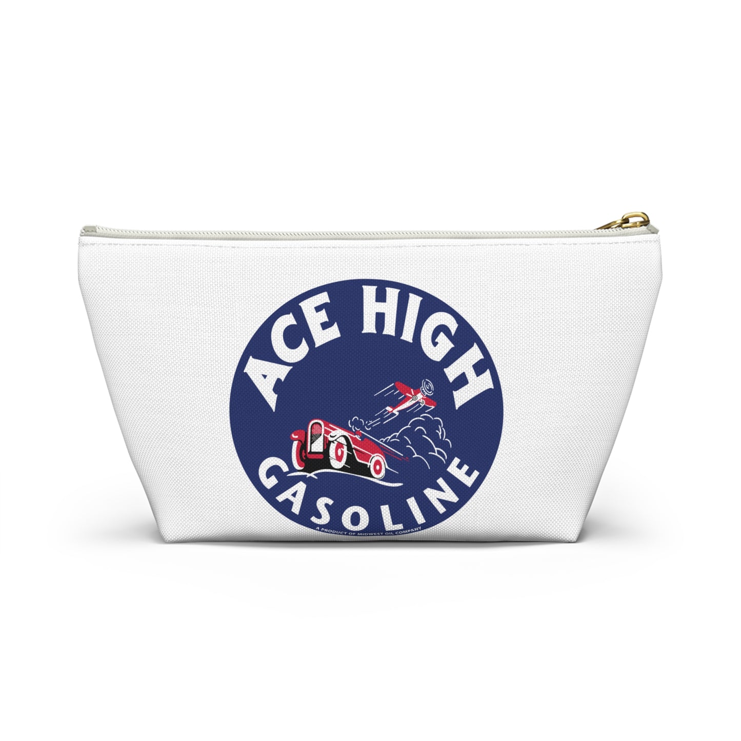 Ace High Gasoline Accessory Pouch — Vintage Petroliana Gift | The Faded Label Co.