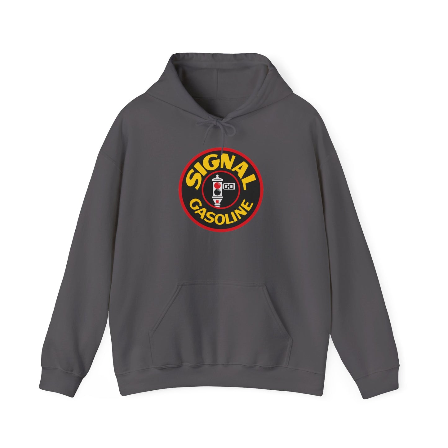 Signal Gasoline Hoodie — Vintage Traffic Signal Petroliana | The Faded Label Co.