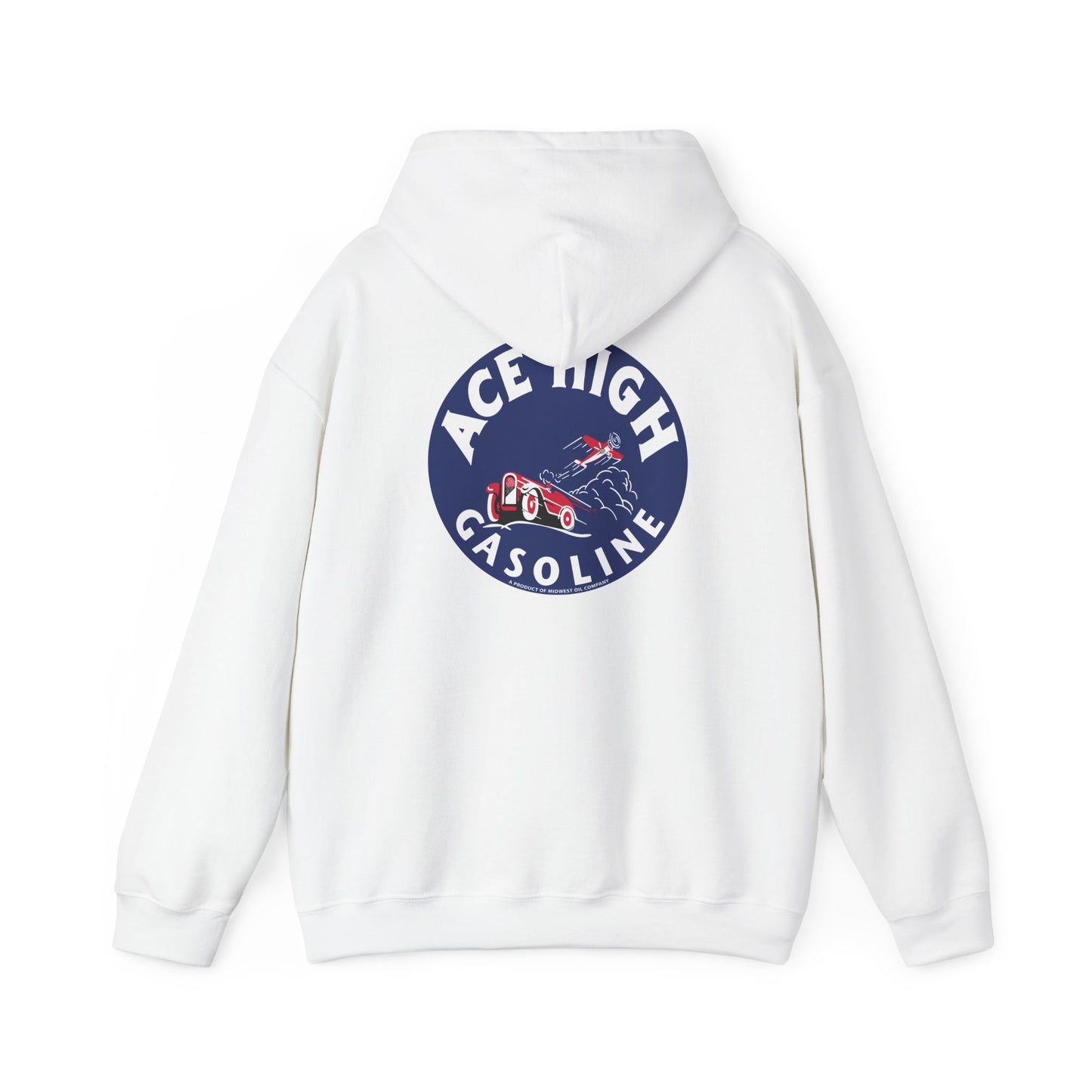 Ace High Gasoline Hoodie — Vintage Racing Logo Pullover
