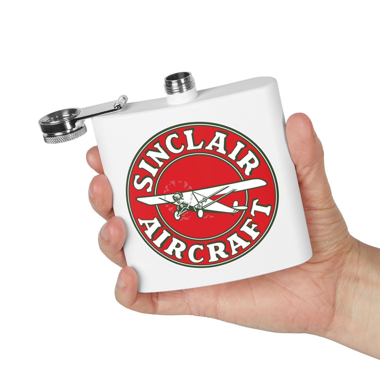 Sinclair Aircraft Flask — Vintage Aviation Petroliana Gift | The Faded Label Co.