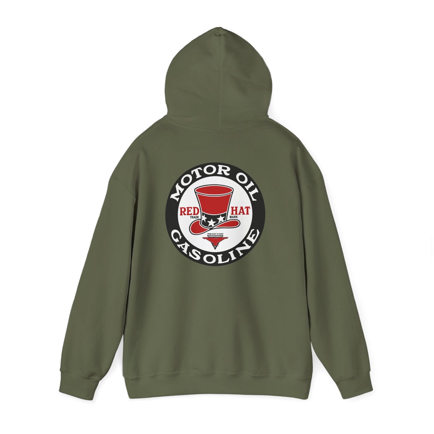 Red Hat Motor Oil Hoodie — Vintage Independent Petroliana | The Faded Label Co.