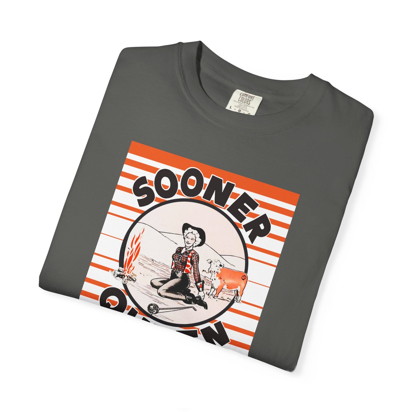 Sooner Queen Motor Oil Graphic T-Shirt comfort colors 1717