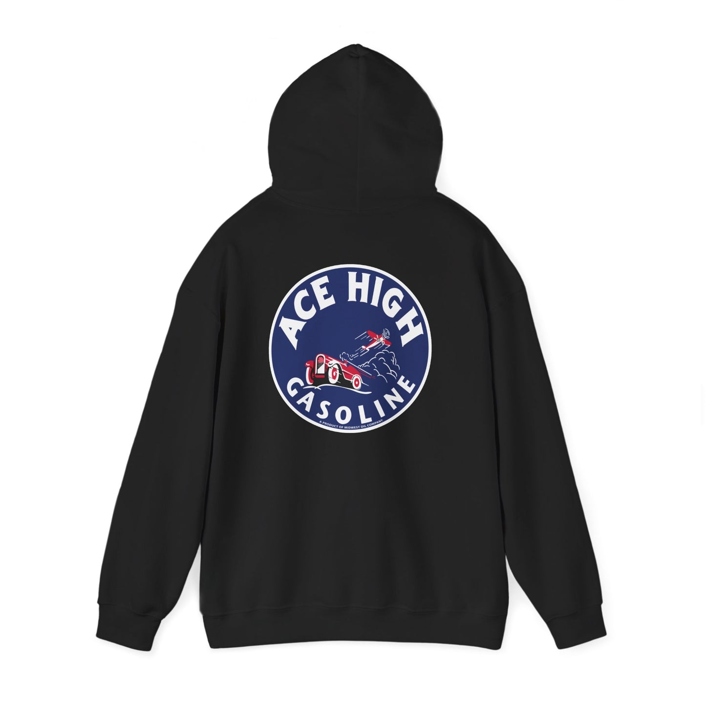 Ace High Gasoline Hoodie — Vintage Racing Logo Pullover