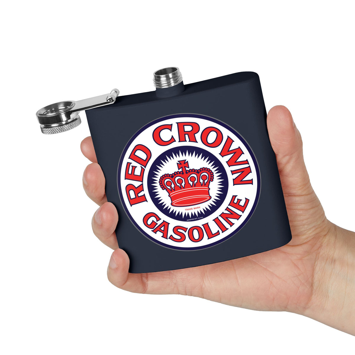 Red Crown Gasoline Flask — Vintage Standard Oil Petroliana Gift | The Faded Label Co.